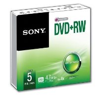 5 X 4.7GB DVD+RW - SLIM CASE