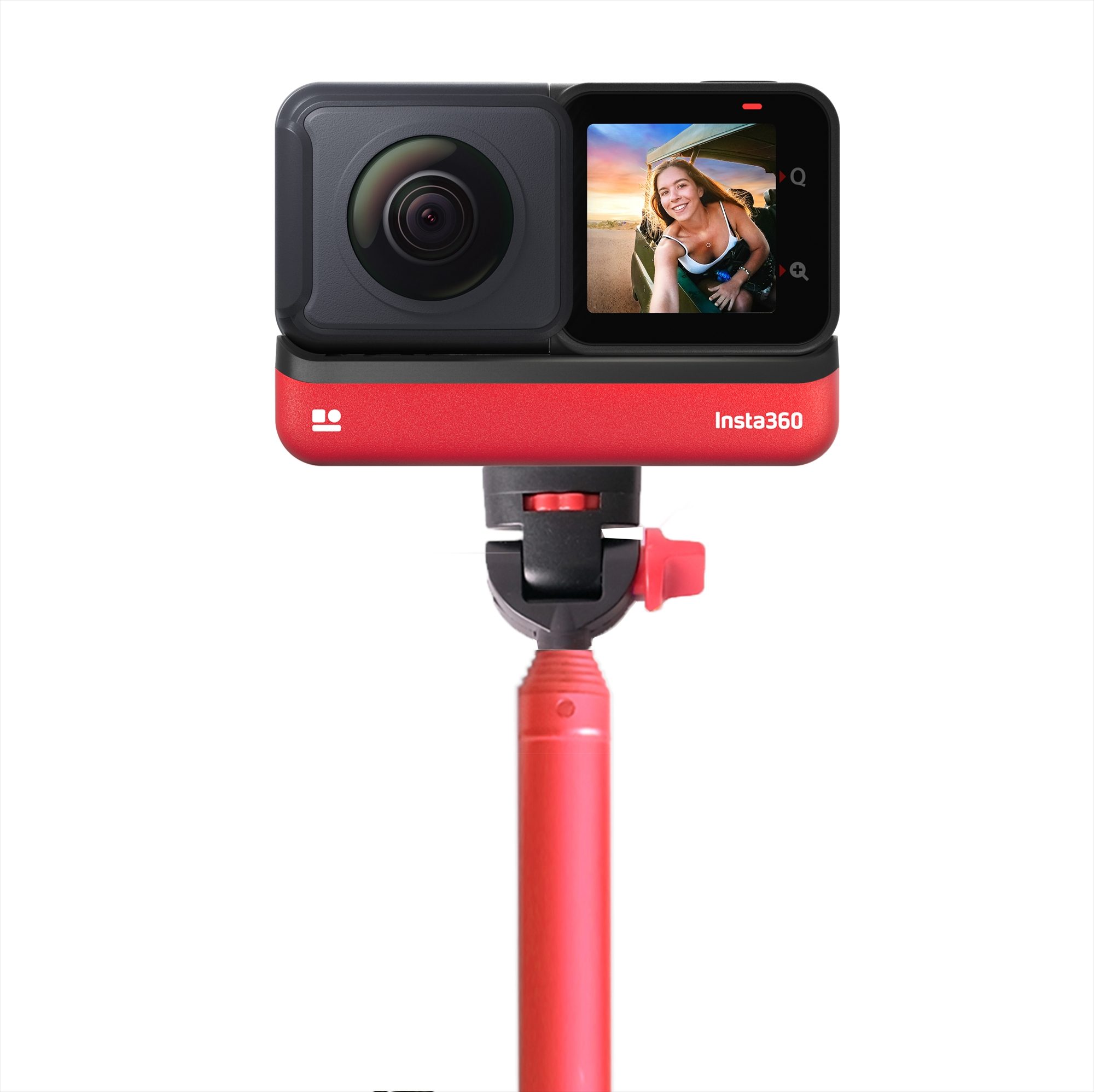 Vivitar One X2 X3, RS Red Invisible Selfie Stick With Remote