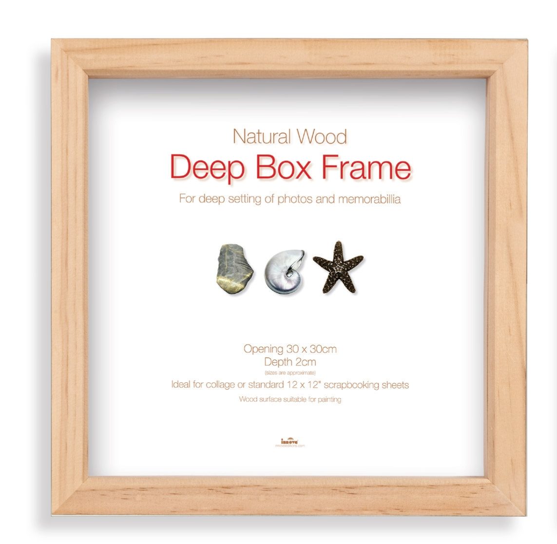 PI16819Z Box Frame Natural 30x30