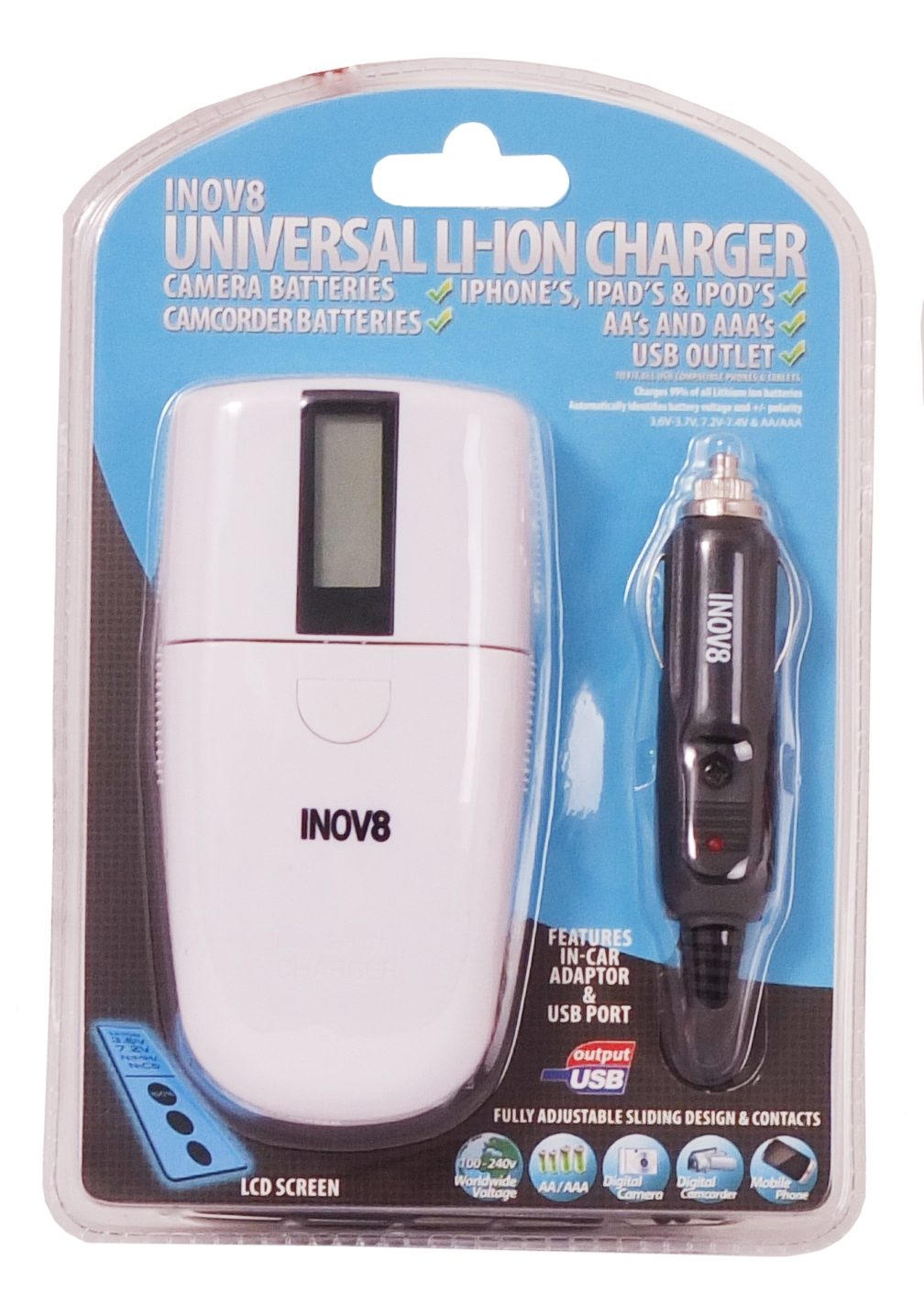 Inov8 Universal Li-ion Charger with USB