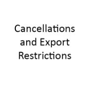 Cancellations and Export