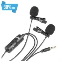Boya Dual Mic Lavalier microphone for phones & dslrs BY-M1DM